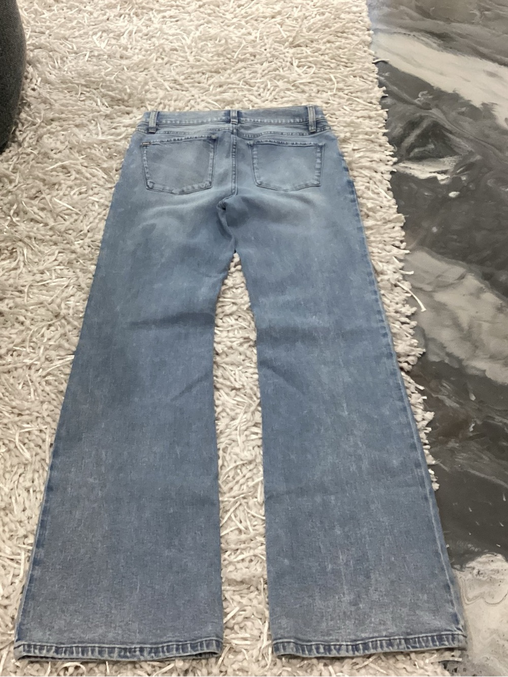 Alice + Olivia Light Blue Low Rise Split-Hem Flared Jeans -  NWOT - SIZE 28 - Picture 7 of 15